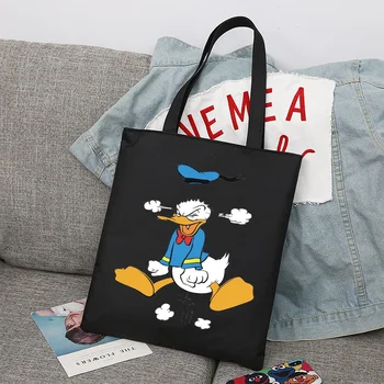 Disney Donald Duck sulankstomas daugkartinio naudojimo audinių pirkėjas Harajuku krepšys Studentų drobės krepšys Pirkinių krepšys Rankinė