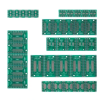 35vnt./lotas PCB SMD pasukite į DIP adapterio keitiklį (7 rūšių) protoboard SOP8 MSOP10 SOP14 SOP16 SOP20 SOP24 SOP28 