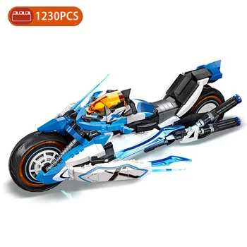 MOC Creative High-Tech Speed Motociklas Žaisliniai statybiniai blokeliai Surinkimas Motokroso modelio kaladėlės 