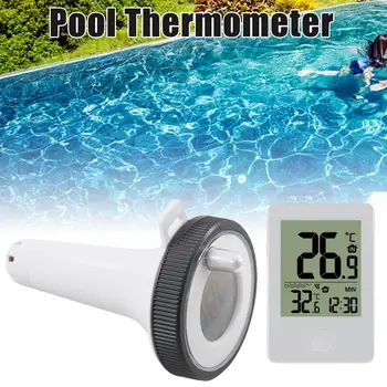 Belaidis plaukiojančio baseino termometras LCD ekranas Naminių gyvūnėlių vonia, tinkama baseinui Vonios vandens SPA akvariumas ir žuvų tvenkinys