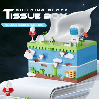 Creative Astronaut Building Block Audinių dėžutės žaislai 
