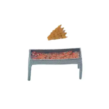 2Vnt 1/64 Iešmai ir vertikalios grotelės Smėlio stalo išdėstymas Dekoravimas Darbastalio ornamentas Traukinys Geležinkelio miniatiūrinės scenos Dioramos