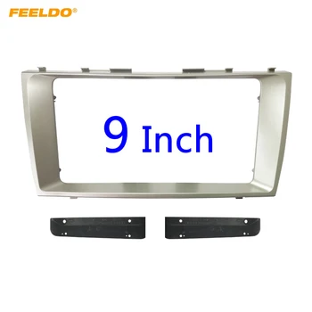 FEELDO Car 2Din Audio Fascia Frame for Toyota Camry 9 colių didelio ekrano DVD prietaisų skydelio diegimo montavimo apdailos rinkinys #HQ2168