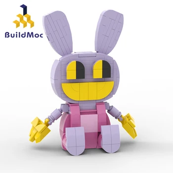 BuildMoc Nuostabus skaitmeninis cirkas Jax vaidmuo Triušio statybiniai blokai Mieli anime personažai Žaislai vaikams Vaikai Kalėdų dovanos