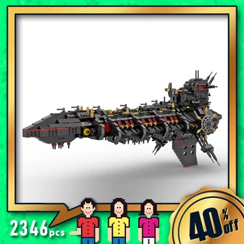 moc statybiniai blokai 40k Imperial Flagship Space Battleship Giant Warship moc building blocks vaizdo žaidimas death korps of