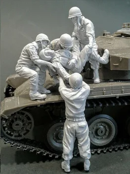 Unasambled 1/35 Conflict Tank Casualty (5 figūrėlės) (NO TANK ) Dervos figūrėlės miniatiūrinių modelių rinkiniai Nedažyti