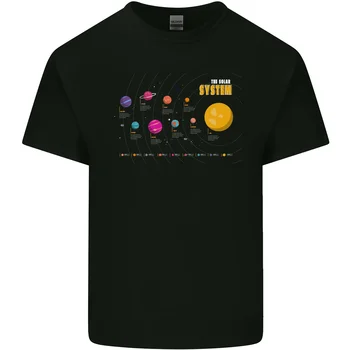 Saulės sistemos kosminių planetų visatos vaikų marškinėliai