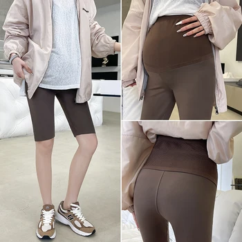 Summermaternity Leggings for Maternity Skinny Legging Seamless Belly Yoga Half Pants Clothes for Pregnant Women Pregnancymaterni