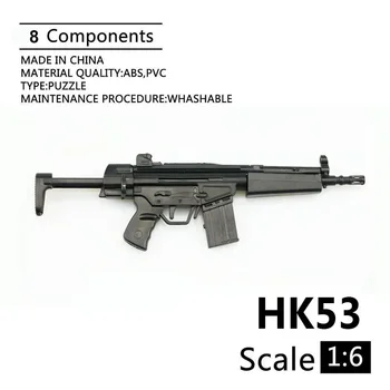 1/6 HK53 Sutrumpinti karabinai Plastikinis surinktas šaunamojo ginklo dėlionės modelis 12