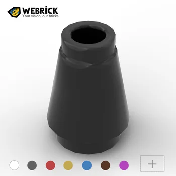 Webrick 100PCS kaladėlių dalys 59900 1x1 kūginė plyta 59900 4589 6188 Universalūs statybiniai blokai Masinis modelis Klasikinis prekės ženklo žaislas vaikams