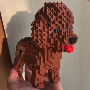 Pudelis Meškiukas Šunų stovas Augintinio lėlė 3D modelis 