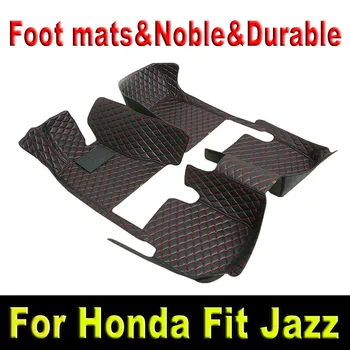 Automobilių grindų kilimėliai Honda Fit Jazz 5 vietų 2014 2015 2016 2017 2018 2019 2020 Custom Auto Foot Pads Automobile Cover priedai