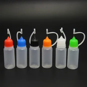 2023 Naujas 1vnt 10ml plastikiniai suspaudžiami adatų buteliukai Akių skysčio lašintuvo mėginio lašas gali būti klijų aplikatorius Pakartotinai užpildomas Vail