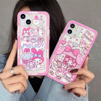 Hello Kitty Pink Bow Rabbit Cherry Tpu dėklas, skirtas iPhone 13 14 Pro Max 11 12 13 Pro XS Max XR X 6 6S 7 8 Plus SE mini dangtelis