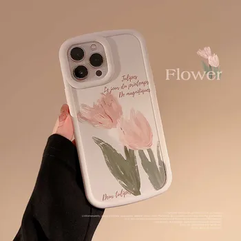 INS Korea gėlių tulpių telefono dėklas, skirtas 