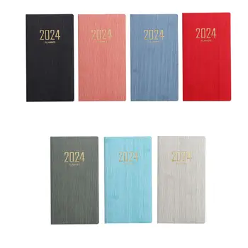 2024 Planner Agenda Notebook Portable A6 Journal to Track Goals Academic Planner 2024 Appointment Book for Home School Gift