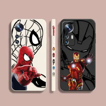 Telefono dėklas, skirtas Xiaomi 13 12 12T 13T 11 11T 10 10S 9 8 Pro Ultra Lite Case Funda Cqoue Shell Super Iron Spiderman Marvel Heroes