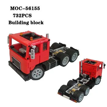Klasikinis statybinis blokas MOC-56155 Mini statinės versijos sunkvežimis Labai sunku sujungti žaislus 732PCS Suaugusiųjų ir vaikų žaislų dovanos