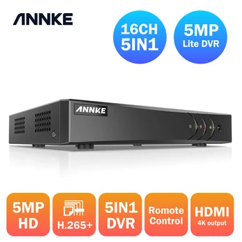 ANNKE 16CH 5MP Lite 5in1 AHD DVR palaikymas CVBS TVI AHD Analoginės IP kameros HD P2P Cloud H.264 VGA vaizdo įrašymo įrenginys RS485 Audio