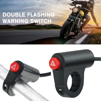 Aliuminio motociklo mygtukas Pavojaus šviesos mygtukas Elektros lempos įspėjimas Transporto priemonės jungikliai Signalas Avarinis motociklas Blykstė D F3y7