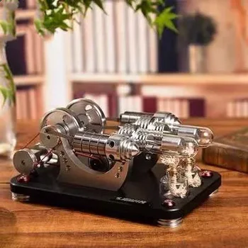 Mini Stirlingo variklio generatoriaus modelis Išorinio degimo variklio hobis Lavinamasis žaislas M14-22-D