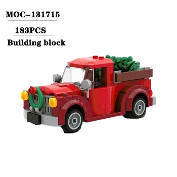 Statybinis blokas MOC-131715 Kalėdų eglutės pardavimas Sunkvežimio modelio dekoravimas 183PCS Berniukų žaislai Vaikų gimtadienio kalėdinė dovana