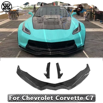 Aukšta kokybė Chevrolet Corvette C7 anglies pluošto priekinio buferio lūpų skirstytuvo spoilerio difuzorius Automobilio atnaujinimas