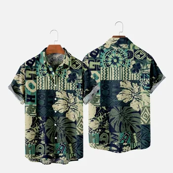 Vyrų mados marškinėliai Havajų atogrąžų kameros 3d spausdinti Jaukūs laisvalaikio marškiniai su viena saga Trumpomis rankovėmis Paplūdimio oversized drabužiai 2