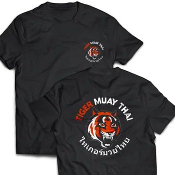 New Tiger Muay Thai Kick Boxing T-Shirt Summer Short Sleeve O-Neck Men Tshirt Tees Tops Harajuku Graphic Streetwear camisetas