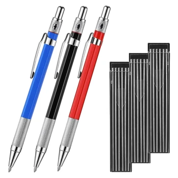 1Set Metal su 36 2.0Mm apvaliais papildomais pieštukais su medžio apdirbimo pieštuko žymeklio žymėjimo įrankiu