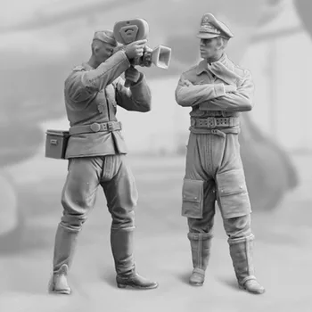 1/32 Die Cast Resin Figure Model Assembly Kit Luftwaffe Polots Resin Soldier DIY Kit Need Assembly Unpainted Free Shipping