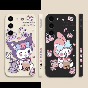 Cute K-Kuromi My M-Melody Phone Case for Samsung S23 S22 S21 S20 FE S11 S11E S10 S10E S9 S30 Ultra Plus 4G 5G Case Fundas Shell